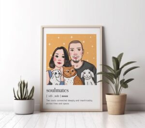 A personalized artwork capturing the essence of family love and togetherness.